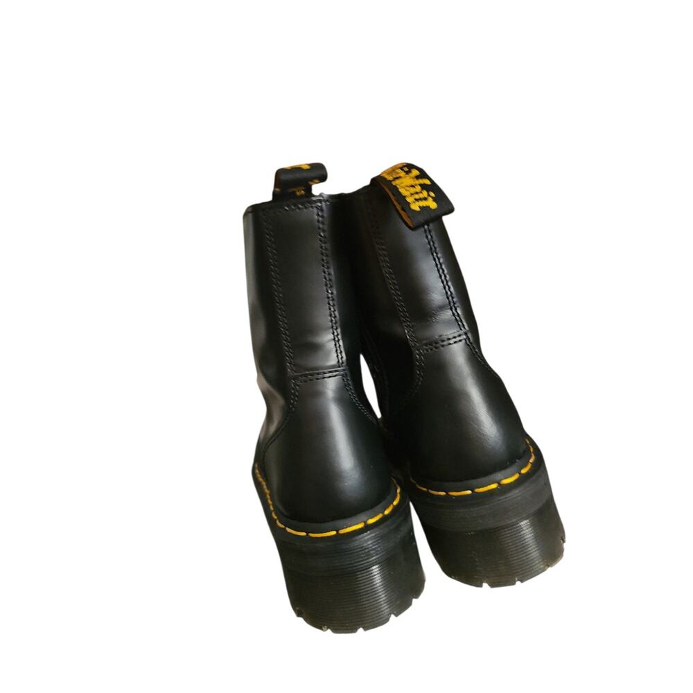 Dr. Martens Jadon Boot Smooth Leather Platforms - Women black leather sz 6 $210 - Picture 4 of 9